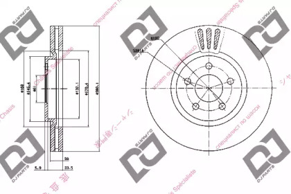 Тормозной диск DJ PARTS BD1644